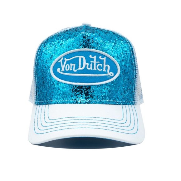 Von Dutch Sparkle Blue Trucker Hat NWT Von Dutch Von Dutch trucker hat blue sparkle glitter | Grailed main image 3